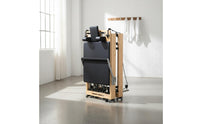 Professional Folding Core Training Bed Commercial Grade Foldable Pilates Reformer Space Saving Oak Pilates Reformer Full Body Workout for Women, Stretching Studio, Gym