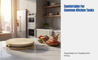 Round Chopping Board, Durable Birch Wood Cutting Board, Thickened for Home & Commercial Use