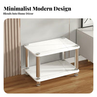 1 Piece High-fidelity Equipment Stand Audio Shelf Amplifier Rack Annealed Glass Solid Stainless Steel Open Ventilation Design Vibration Damping Suitable for Audiophile Listening Room Home Theater