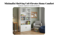 Space-Saving Tiered Corner shelving unit Floor-Standing Tall Corner Shelving Unit Simple Design Storage Furniture Sturdy Construction for Book Lovers, Apartment Dwellers, Homeowners, Living Room, Bedroom, Home Office, Kitchen