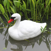 Black and White Swan Ornament PE Blow Molded Garden Decoration
