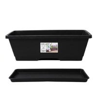 Self-watering flower pot, wall-mounted, tabletop, floor-standing, black