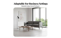 Modern Design Curved Loveseat and Armchair Group Minimalist & design Reception Seating Comfortable Seats Lounge Set adaptable configuration for Business Owners, Office Managers, Interior Designers, Lobby, Living Room, Apartment