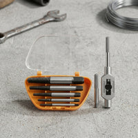 7 Pieces Screw Extractor with Hand Brace Damaged for Workshop, Plumbing