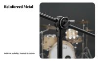 360 Degree Tilter Convertible Cymbal Stand Non-Slip Rubber Feet Swivel Cymbal Stand Collapsible Design for Stage Performance