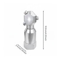 Stainless Steel Rotary Cleaning Nozzle 3 Water Outlets Stainless Steel Spray Head Easy to Install for Factory