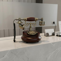Vintage Rotary Phone Corded Retro Rotary Mechanism Telephone Hands-Hands-Off