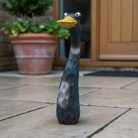Screaming Chicken Statue Weather-Resistant Resin Googly Eye Duck Figurine