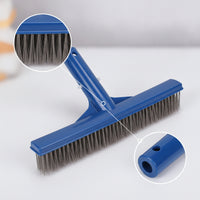 10-Inch Pool Brush with Stainless Steel Bristles Heavy-Duty Pool Brush with Wire Bristles Premium Quality Compatible for Swimming Pools
