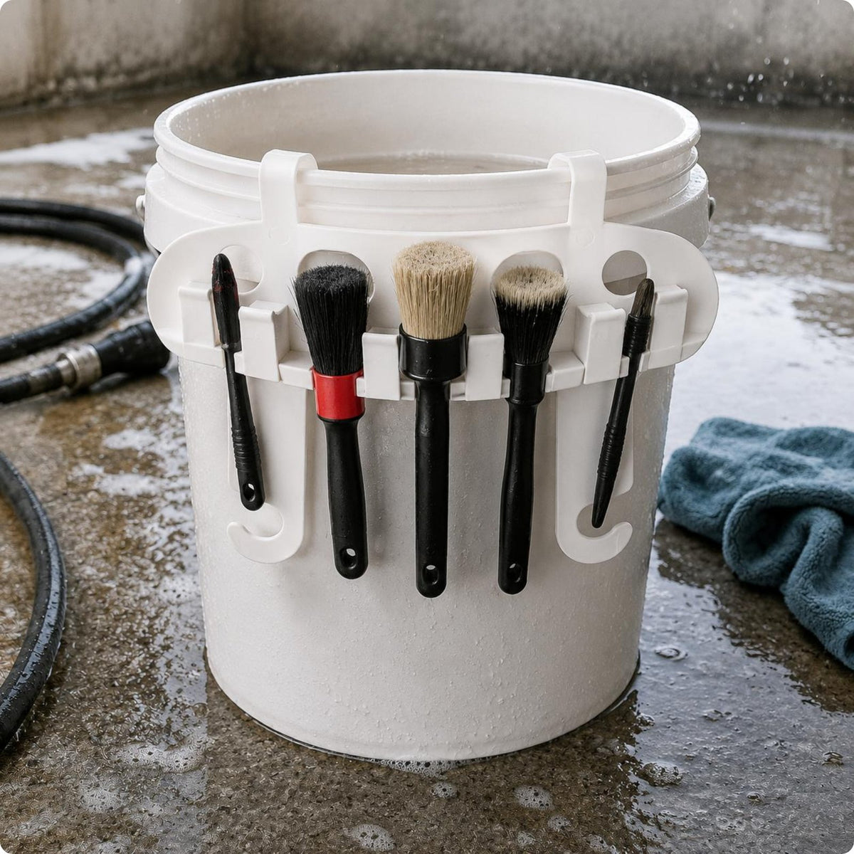 Detailing Pail Organizer Multi-Purpose Automotive Care Brush Hanger Easy To