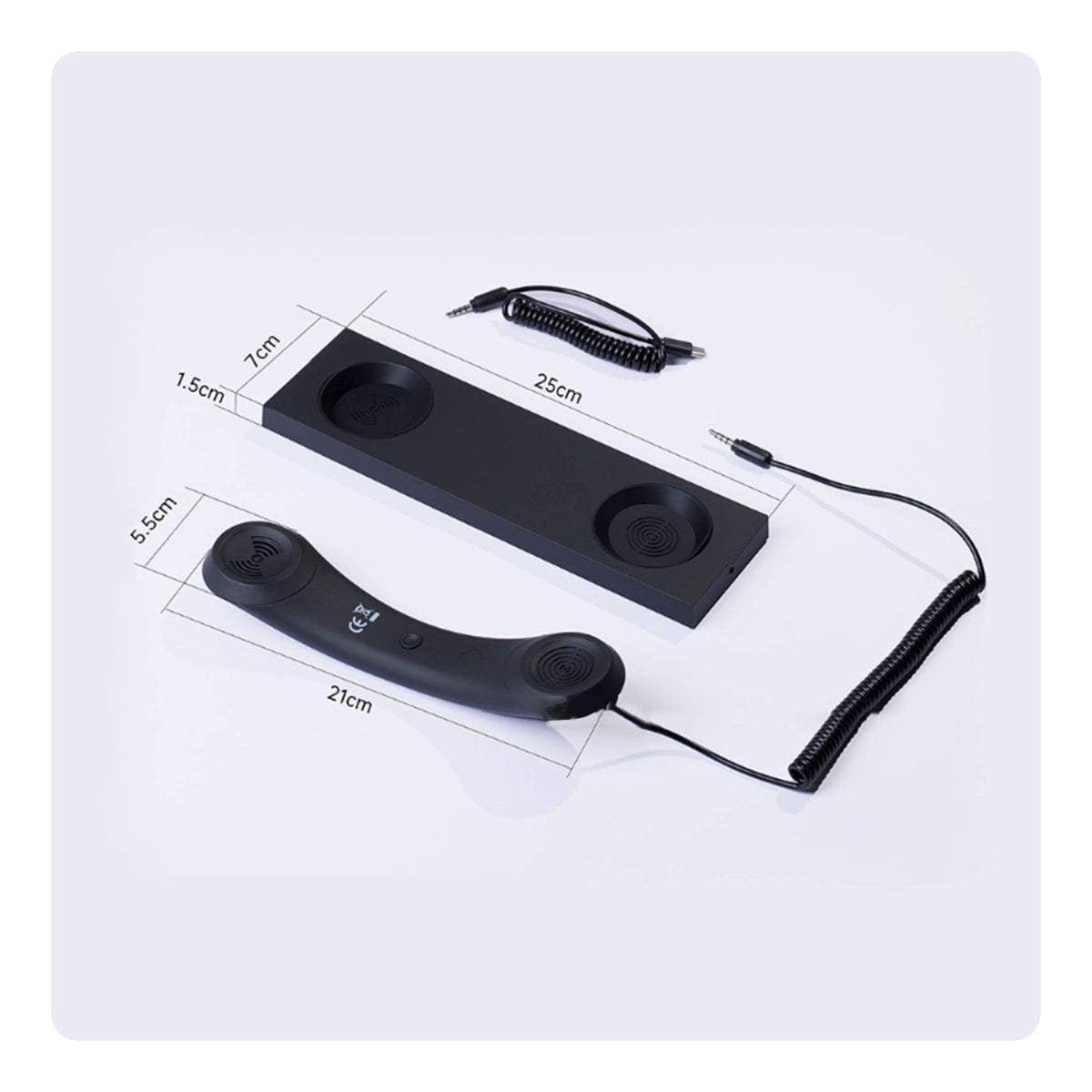 Type-C Corded Phone Handpiece Exposure Protection Nostalgic Telephone Handset Retro Phone Handset Noise Filtering for Home