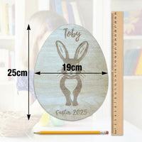 Easter Bunny Footprint Plaque Personalized Newborn Footprint Sign 3D Design Infant First Easter Sign for Infants, Grandparents, Photo Shoots