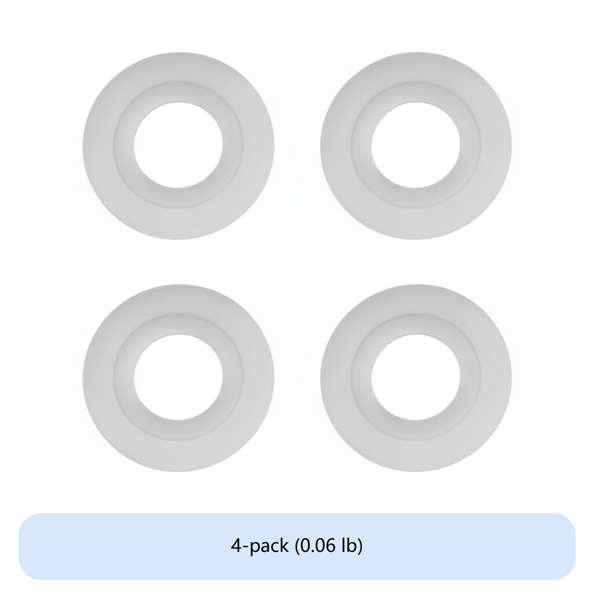 4 Pieces Toilet Flush Valve Seal Leak Proof Tank Fitting Easy to Install Replacement Set for Plumbers, Bathroom, Public Facility