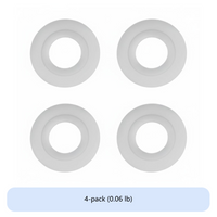 4 Pieces Toilet Flush Valve Seal Leak Proof Tank Fitting Easy to Install Replacement Set for Plumbers, Bathroom, Public Facility