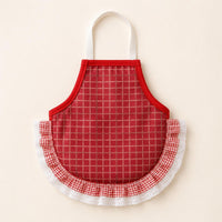 Chicken Saddle Apron Ruffled Trim Feather Protector Apron Contoured