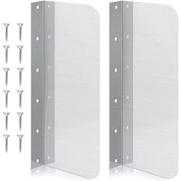 2-Pack Wall-Mounted Sink Splash Guard Metal Side Splash Shield