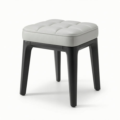 Square Stool Cushioned Padded Stool Upholstered for Living Room