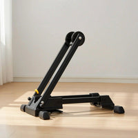Upright Bike Stand with Wheel Cradle Vertical Cycle Parking Stand Space-Saving Bike Storage Rack Universal for Cyclists