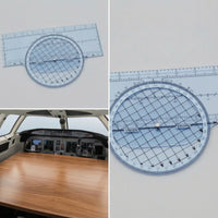 Transparent Aviation Measuring Ruler Clear Aviation Navigational Ruler Ruler Accurate Double-Scale for Pilots, Navigators, Students, Flight School, Map Reading, Drafting
