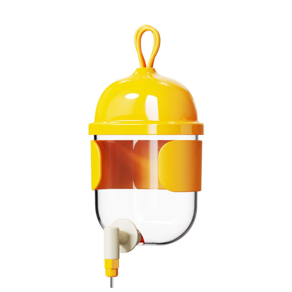 Touch-Activated Bird Water Dispenser Automatic Cage Water Dispenser Hanging Bird Waterer with Nozzle Transparent for Parrots, Budgies, Cockatiels, Aviary