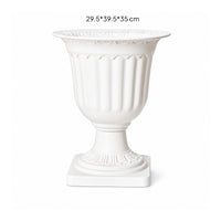 Flower Pot with Pedestal Decorative Plastic Urn Planter Lightweight for Florists
