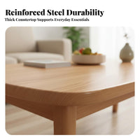 Space-Saving Collapsible Cashew-Shaped Centerpiece Foldable Legs Living Room Table Modern Minimalist Design Home Furnishing Compact for Apartment Dwellers, Homeowners, Students, Small Areas, Bedroom, Entryway