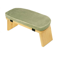 Kneeling Stool with Cushion Wooden Kneeling Stool Upholstered Meditation Bench for Practitioners