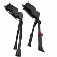 Spring-Loaded Double Leg Bike Kickstand Sturdy Double Leg Two-Wheeler Kickstand Easy Installation Reinforced for Commuters