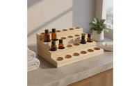 Display Stand Handmade Wooden Bottle Organizer Staircase Design