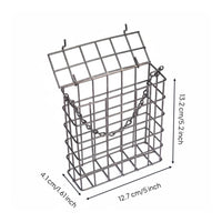 Metal Wire Bird Feeder Easy to Load and Maintain Nature Bird Food Holder Construction Suet Cake Feeder for Nature Lovers, Outdoor, Garden, Backyard