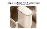 Hinged Wall-Mounted Trash Can | Space-Saving Design, Sealed Odor-Blocking Cover, Hanging Trash Can with Lid, for Toilet
