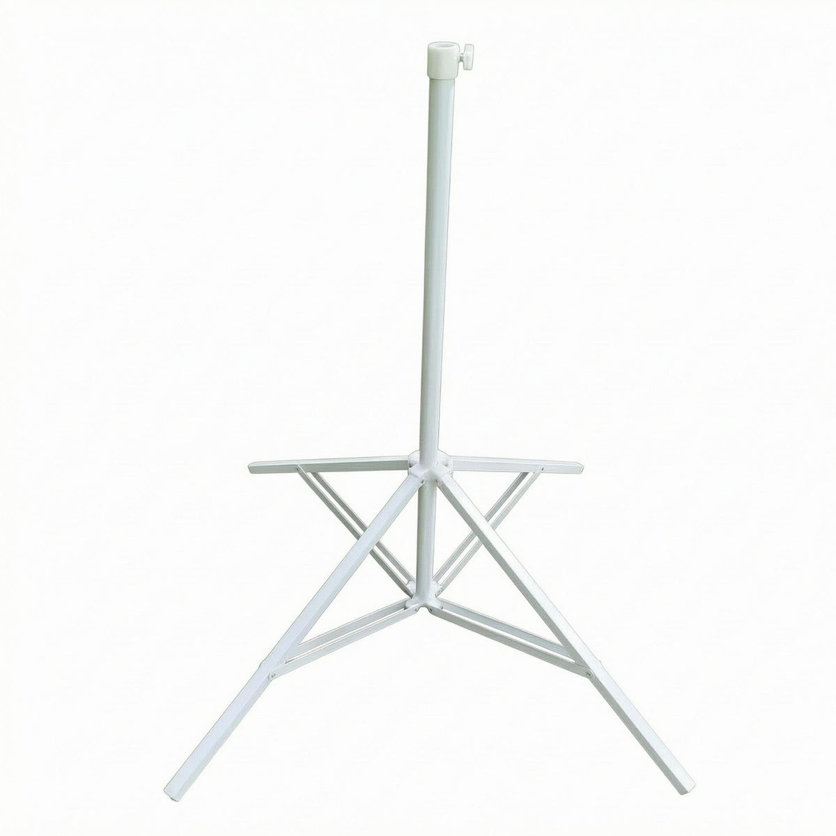 Triangular Braced Sun Umbrella Base 38 Mm Pole Size Four-Leg Umbrella Base Tall Center Tube Metal