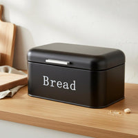 Hinged-Lid Bread Box Dustproof Square Bread Container Elegant Design