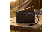 Red Portable Radio Rectangular Mini Radio Black Front Grille Electronics Telescopic Antenna