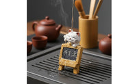 Auspicious Cat Tea Pet Handmade Zisha Clay Figurine Develops Patina Over Time