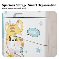 Multi-Tier Storage Tower Pull-extendable Drawers Multi-Tier Rolling Cart Large Capacity