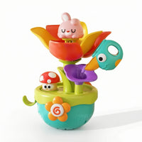 Cascading Bath Toy with Suction Cup Plastic Sprinkler Toy for Babies