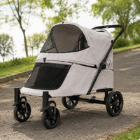 Folding Dog Stroller Single-Action Fold Soft-Sided Pet Stroller Ventilated