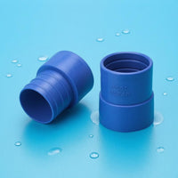 Stepped Ribbed Hose Connector 2-Inch Cylindrical Adapter Fitting Sturdy Plastic