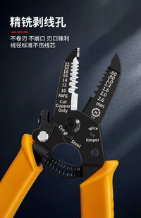 三堡原装进口电线电缆光纤剥线钳多功能电工专业级工具剥线神器剪线万用扒剥皮拔线钳子/5021/5021R