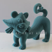 现代儿童房植绒老虎动物雕塑摆件办公室软装工艺品样板间售楼处