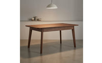 Solid Wood Extendable Dining Table Modern Table with Extendable Top Minimalist Furniture Sleek for Kitchen