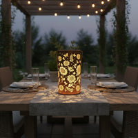 Colorful Floral Solar Lantern Waterproof Solar Hanging Lantern for Courtyard