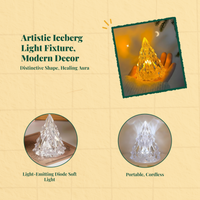Crystal LED Night Light, portable, warm glow