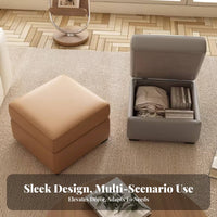 Tufted Storage Ottoman Padded Seat Upholstered Bench adaptable for Living Room