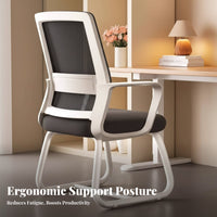 Ergonomic Design Mesh Back Swivel Chair Support Office Furniture Thick Padded Seat Seating Solution Easy Assembly for Telecommuting Workers, Students, Gamers, Conference Room