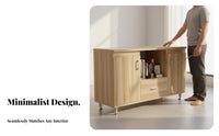 Contemporary Television Cabinet Compact Floor TV Cabinet Sturdy Construction Small Entertainment Center with Versatile Storage and Durable Material Suitable for Gift Giving Home Decoration Bedroom Organization Living Room Furniture Hallway Storage