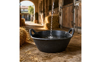 Rubber Feed Basin Loop Handles Oval Feed Tub Open Top Rubber Water Basin for Stable