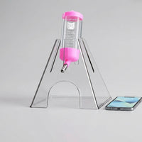 80ml Hamster Water Bottle with Pyramid Hideaway for Dwarf Hamsters, Transparent No-Drip Hamster Water Bottle