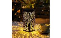 Solar Shadow Lantern Waterproof Hollow Pattern Lantern Energy-Saving for Patio